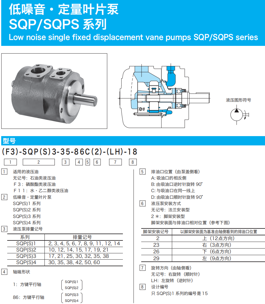 东京计器SQP/SQPS系列叶片泵